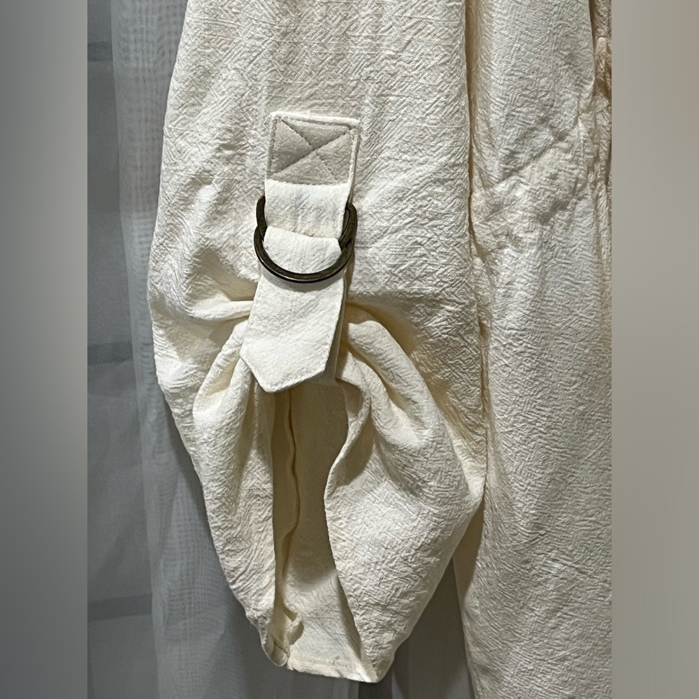 RUBY RD. Lightweight Cream Open-Front Drape Cardigan RAYON LINEN BLEND SIZE 2X - Picture 12 of 12